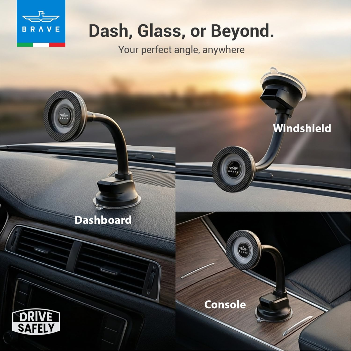 Brave Magnetic Dashboard Car Phone Holder