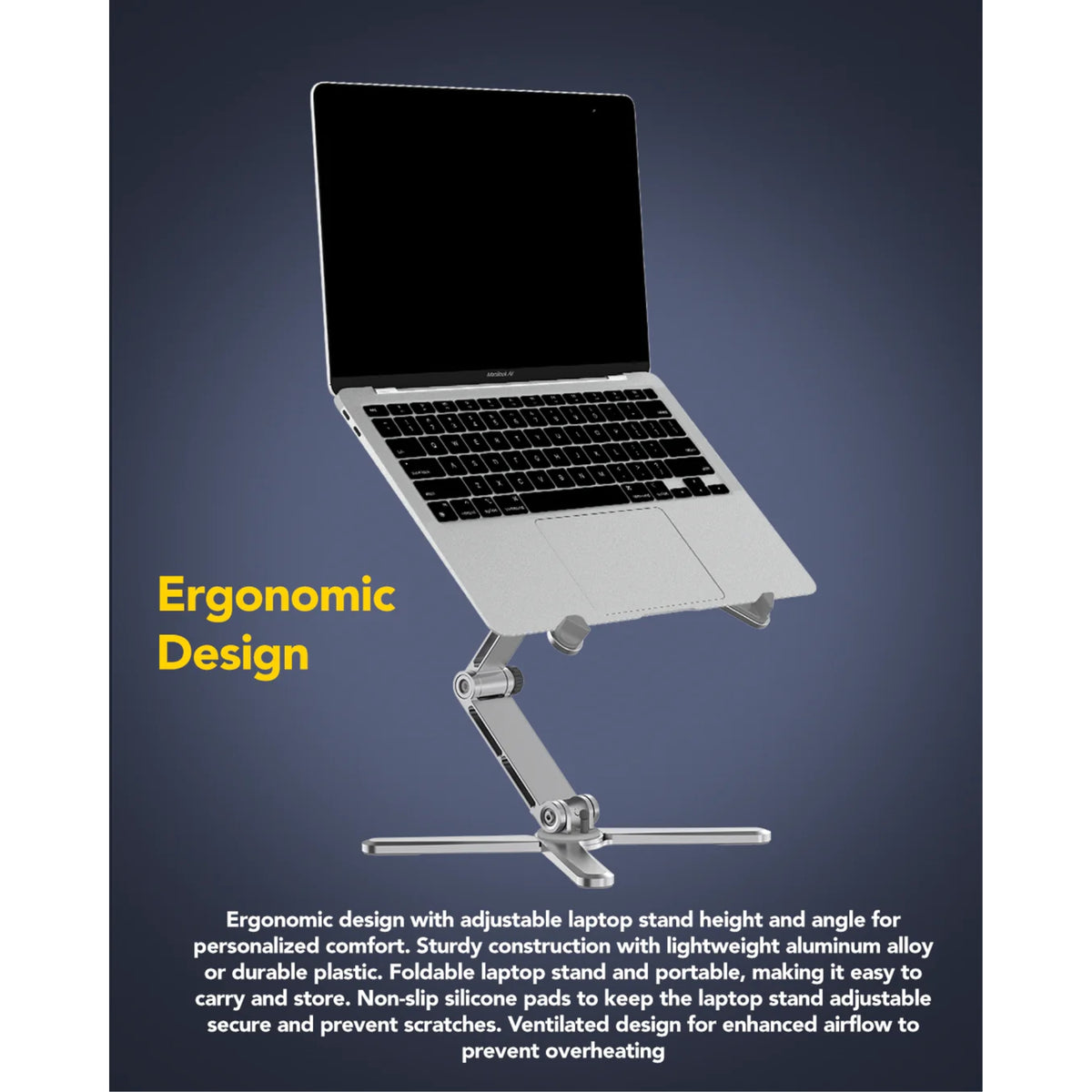 Remson Axis Stand Rotatable and Foldable Laptop and Tablet Stand