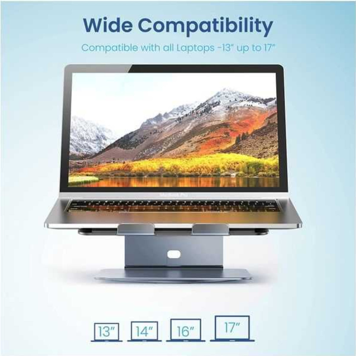 Remson Aluminum Laptop Stand Holder for Desk - 360 Rotating Base