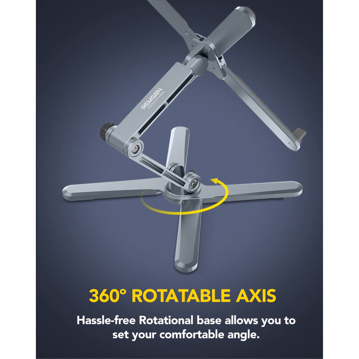 Remson Axis Stand Rotatable and Foldable Laptop and Tablet Stand