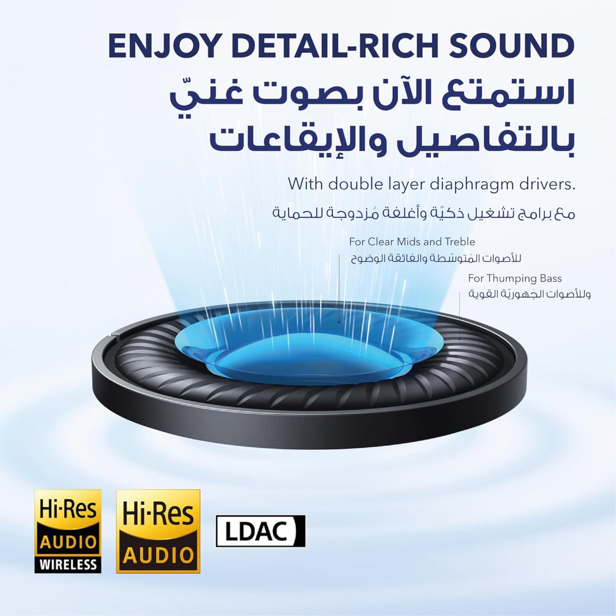 Soundcore by Anker Space Q45 | Adaptive Active Noise Cancelling Headphones
