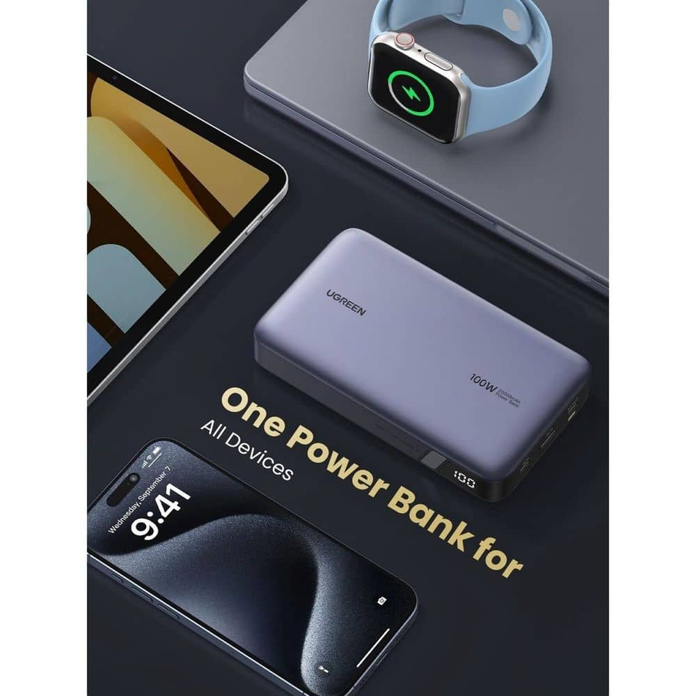 UGREEN Two-way Fast Charging Power Bank 100W - 20,000mAh (PB720)