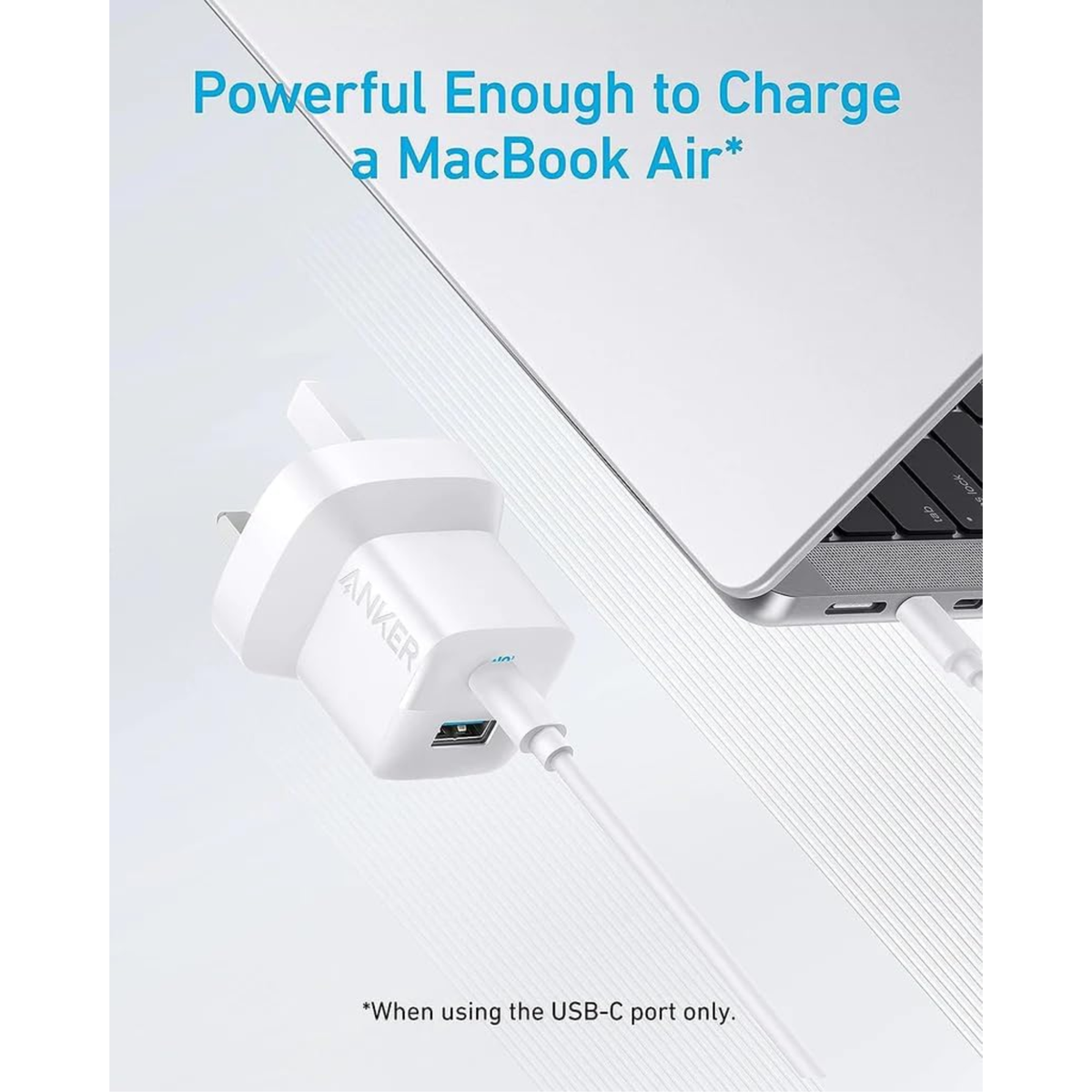 Anker 323 Charger 33W with Type-C to Lightning Cable (B2331k21)