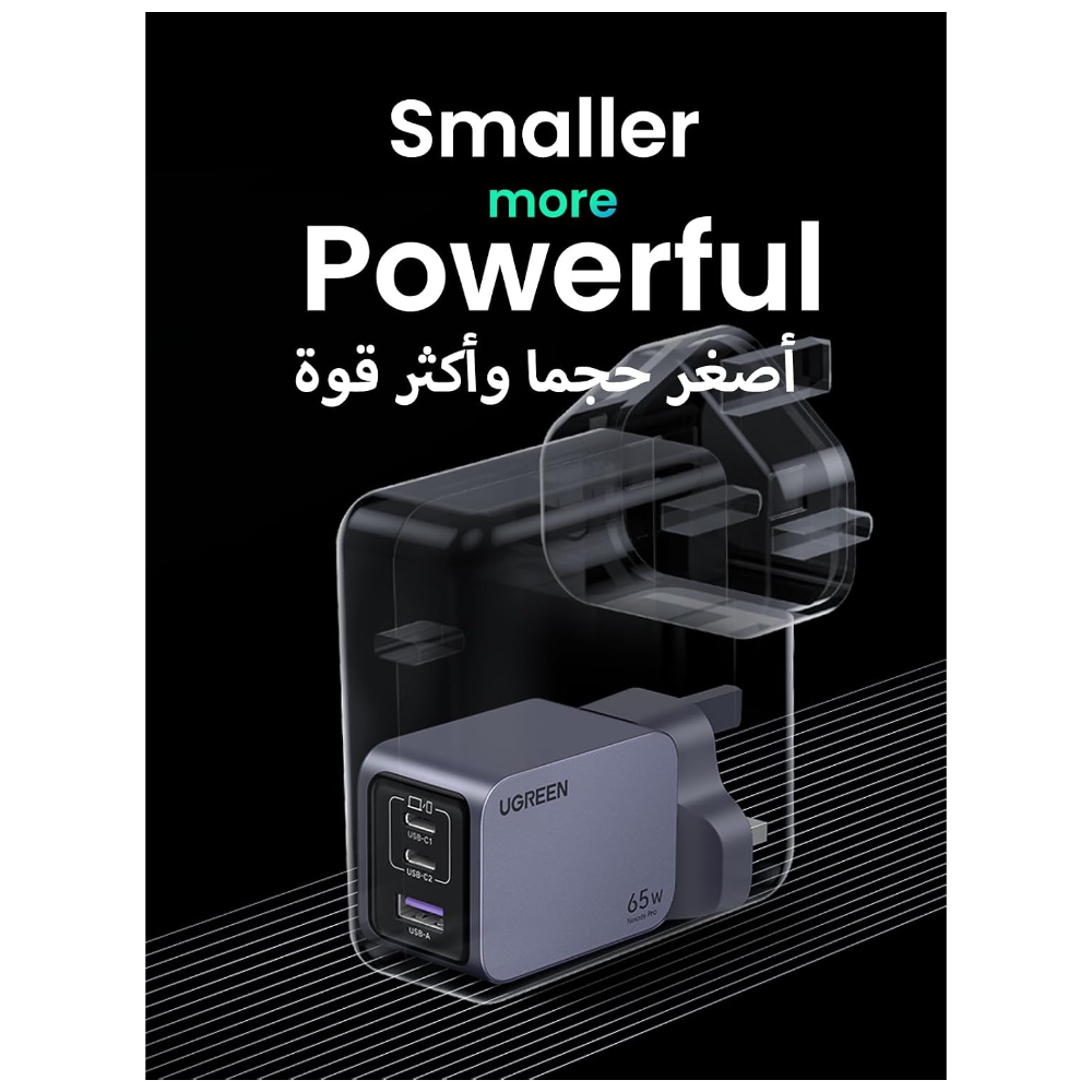 UGREEN Nexode Pro 3-Port Gan Fast Charger 65W (X755)