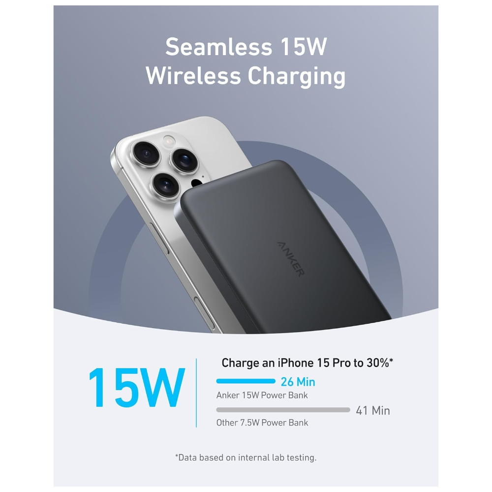 Anker MagGo Magnetic Wireless Power Bank (10,000 mAh) (a1664h11)