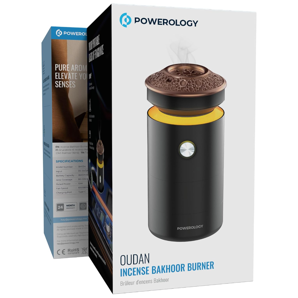 Powerology Oudan Insence Bakhour Burner 10W - Dual-Combustion Method