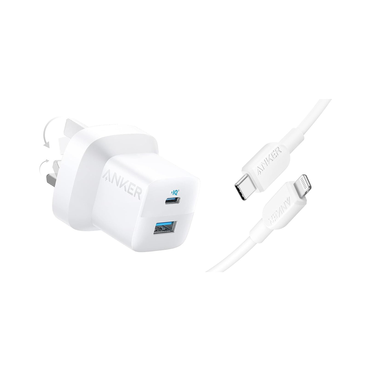 Anker 323 Charger 33W with Type-C to Lightning Cable (B2331k21)