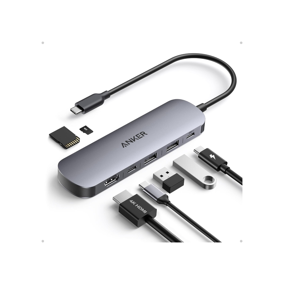 Anker Portable Multi-Function USB C HUB 7 in 1 (a83d2ha1)