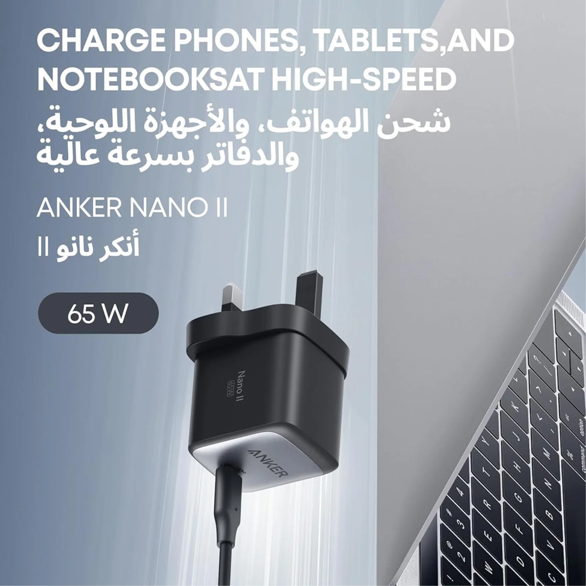 Anker  Nano II Charger 65W Type-C Port (a2663k11)