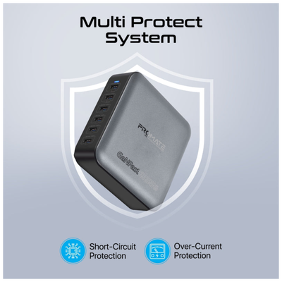 Promate 285W Ultra-Fast GanFast™ Multi-Port Desktop Charging Station