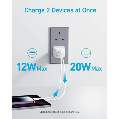 Anker 323 Charger 33W with Type-C to Lightning Cable (B2331k21)