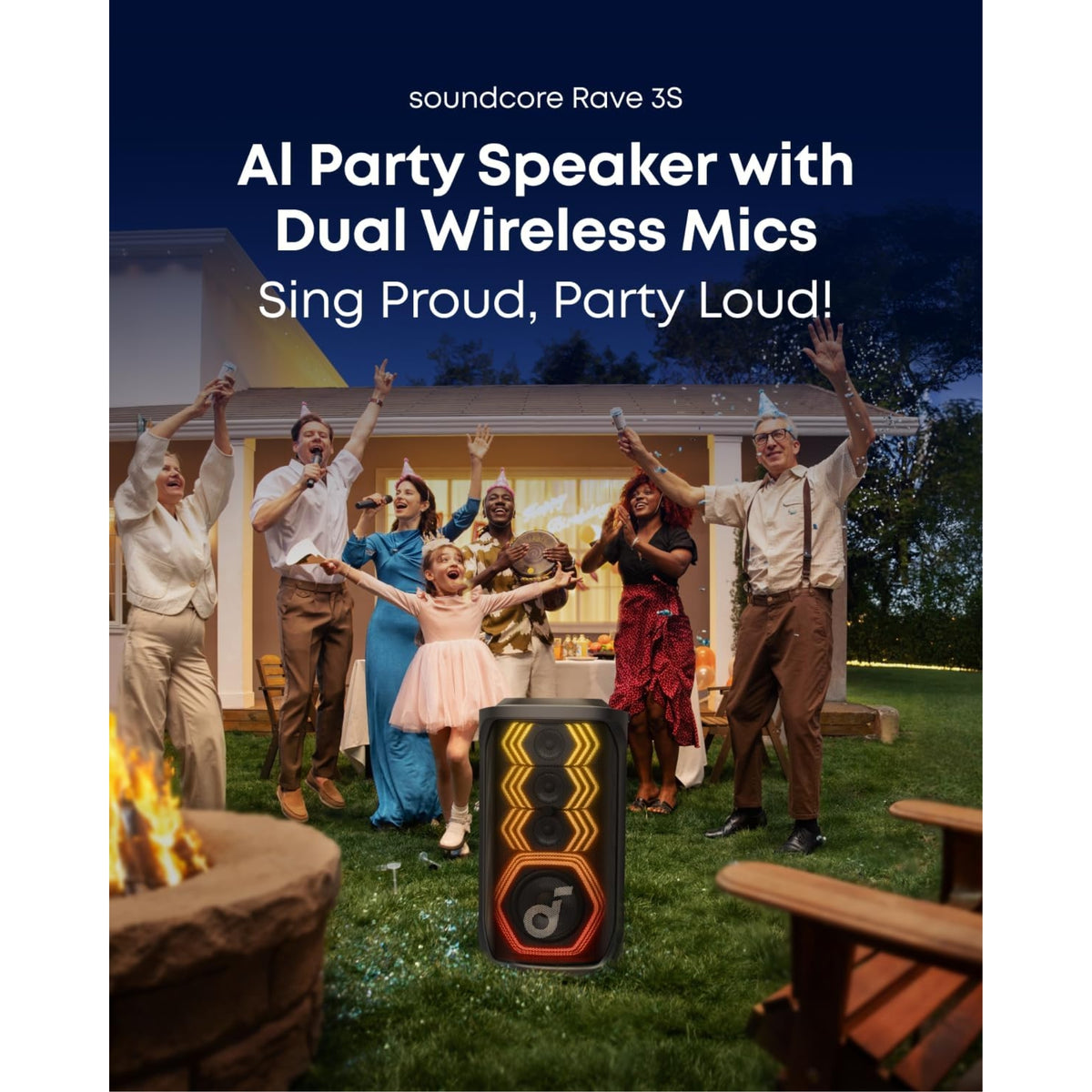 Soundcore by Anker Rave 3S | Wireless Bluetooth Party Speaker