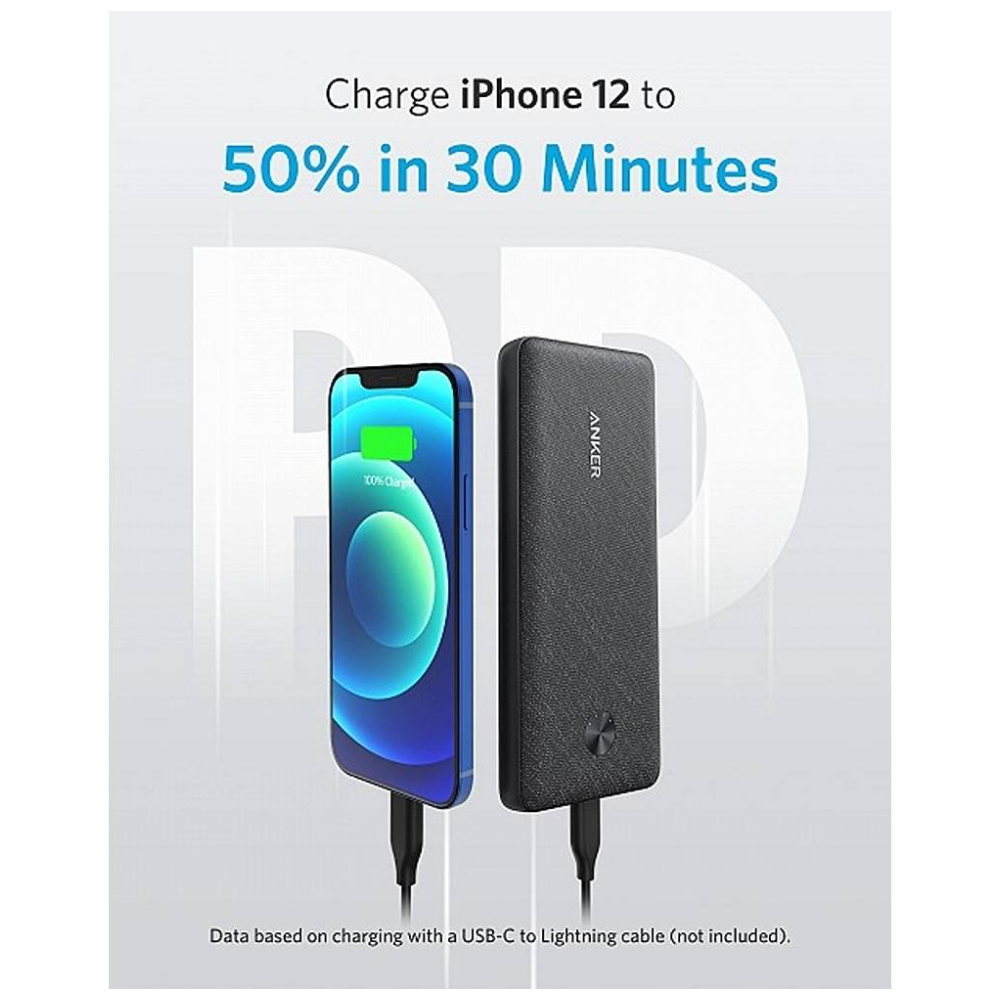 Anker Fast Charging Super Slim Power Bank (10,000 mAh, 20W) (A1248h31)
