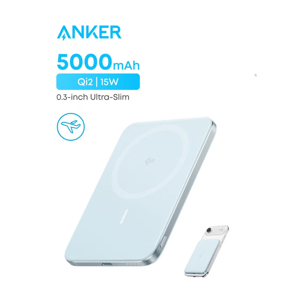 Anker Nano Card-Like Wireless Power Bank (5,000 mAh, 15W) (A1665H61)