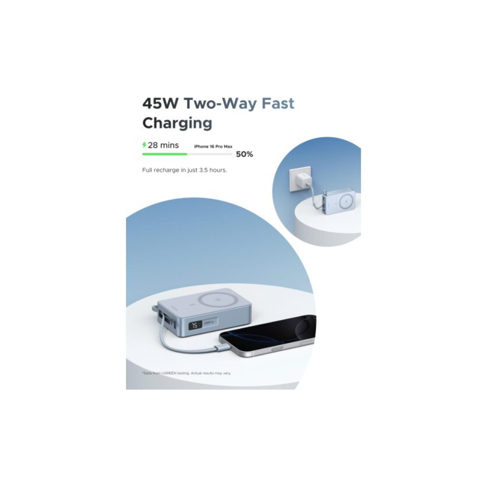 UGREEN MagFlow Wireless Power Bank 45W - PD 20,000mAh (PB775)