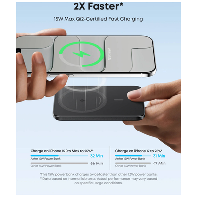 Anker Nano Card-Like Wireless Power Bank (5,000 mAh, 15W) (A1665h11)