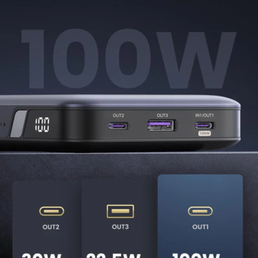 UGREEN Two-way Fast Charging Power Bank 100W - 20,000mAh (PB720)